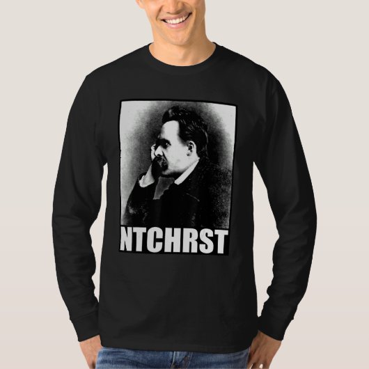 T-shirt Friedrich Nietzsche Antichrist Ntchrst Funny Meme (Devant)