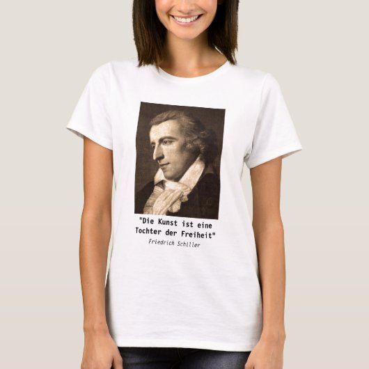 T-shirt Friedrich Schiller : Der Freiheit de Kunst - de (Devant)