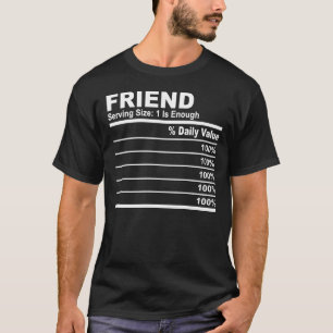 T-shirt Friend Nutrition Facts Personnalisé Famille
