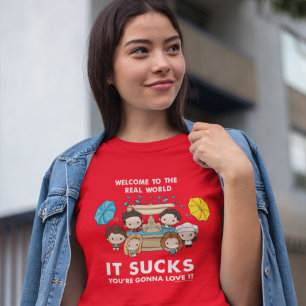 T-shirt FRIENDS™  Bienvenue au Real World Chibi