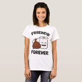 T-shirt Friends Forever - Poupée et rouleau de papier toil (Devant entier)