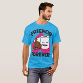 T-shirt Friends Forever - Poupée et rouleau de papier toil (Devant entier)