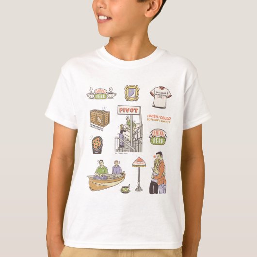 T-shirt FRIENDS™ | Icônes de dessin animé (Devant)