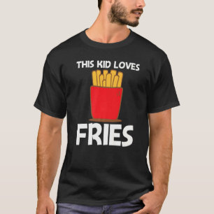 T-shirt Fries cool Pour Enfants Garçons Restauration Rapid
