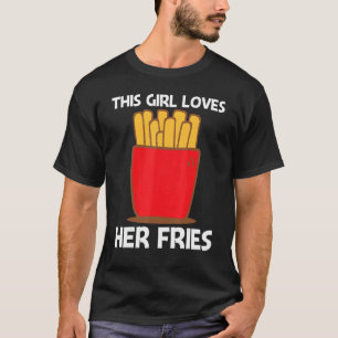 T-shirt Fries cool Pour Filles Enfants Restauration Rapide