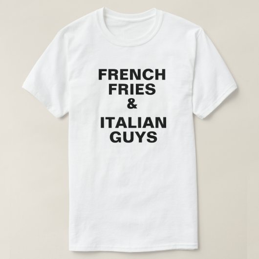 T-shirt Fries françaises et maillots italiens (Design devant)