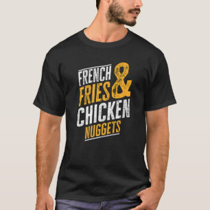 T-shirt Fries Françaises Et Nuggets De Poulet