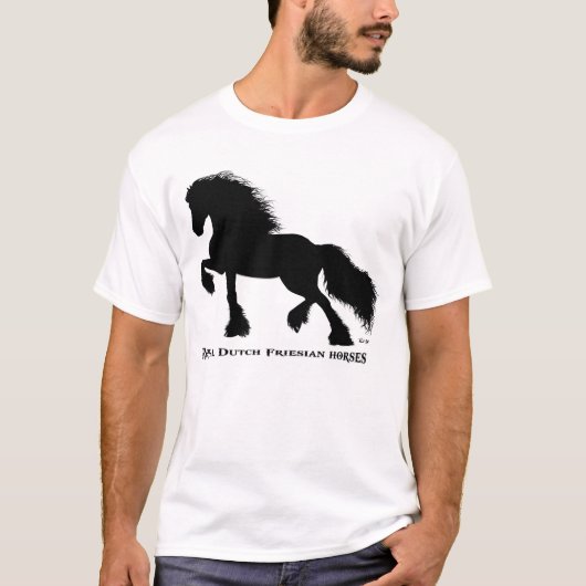 T-shirt Friesian Horse (Devant)