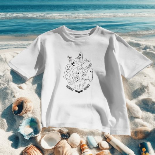 T-shirt Fright Night Noir et blanc Cute Halloween femmes