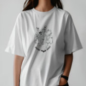 T-shirt Fright Night Noir et blanc Cute Halloween femmes