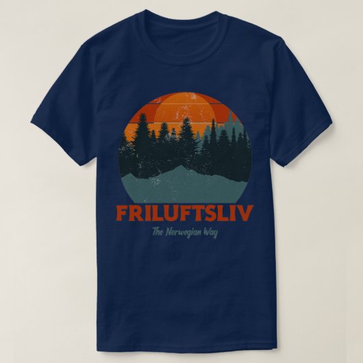 T-shirt Friluftsliv Connect With Nature The Norwegian Way (Design devant)