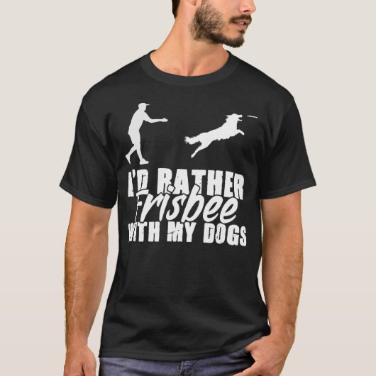 T-shirt Frisbee avec mes chiens Disque Golf Sport Ultimate (Devant)