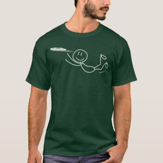 T-shirt Frisbee Stickman Disc Golf Drôle Ultimate Frisbee 
