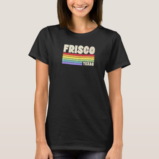 T-shirt Frisco Texas Pride drapeau arc-en-ciel Gay pride M (Devant)
