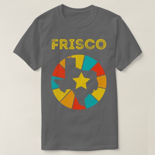 T-shirt Frisco Texas Vintage Souvenir déshabillé 1 (Design devant)