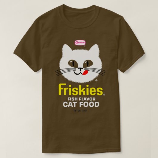 T-shirt Friskies chat nourriture (Design devant)