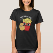 T-shirt Frit Et Préjudice Funy Fries Pun Dark BG (Devant)