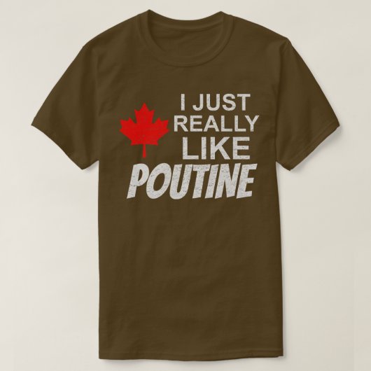 T-shirt Frites de Poutine Frites canadiennes amateurs de f (Design devant)