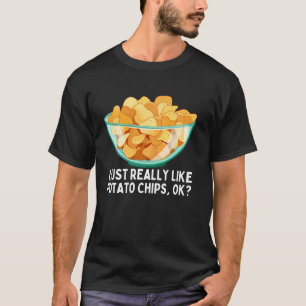 T-shirt Frites Drôles Pour Hommes Femmes Enfants Sac Chips