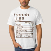 T-shirt frites étiquette de la valeur nutritive (Devant)