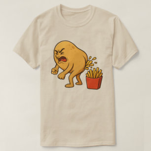 T-shirt Frites Françaises qui Défèquent Drôles de Frites