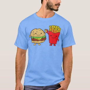 T-shirt Frites Hamburger Cheeseburger Amis Nourriture Rapi