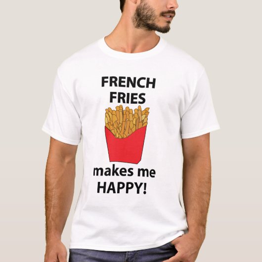 T-shirt Frites Me Rends Heureux Frites (Devant)