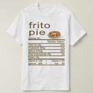 T-shirt frito pie étiquette de la valeur nutritive