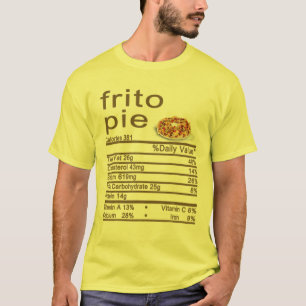 T-shirt Frito Pie Nutrition Fact Étiquette Thanksgiving Ch