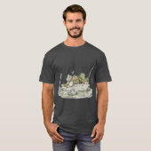 T-shirt Frog andoad Fishing funny (Devant entier)