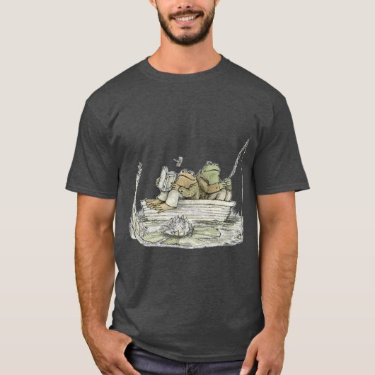 T-shirt Frog andoad Fishing funny (Devant)