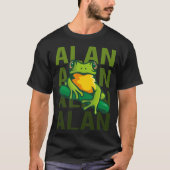 T-shirt Frog Art - Alan Name (Devant)