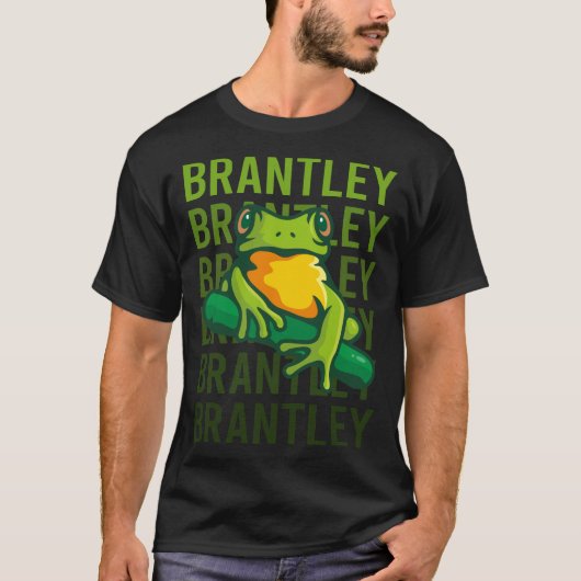 T-shirt Frog Art - Brantley Name (Devant)