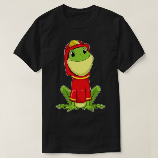 T-shirt Frog as Firefighter avec Helmet (Design devant)