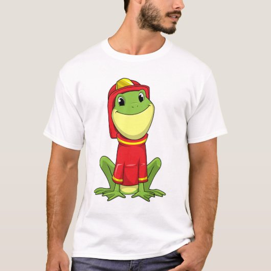 T-shirt Frog as Firefighter avec Helmet (Devant)