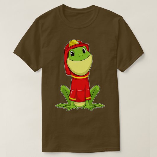 T-shirt Frog as Firefighter avec Helmet (Design devant)