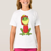 T-shirt Frog as Firefighter avec Helmet (Devant)
