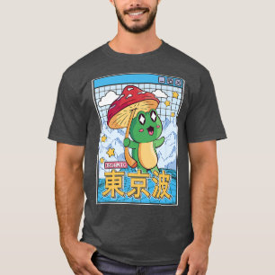 T-shirt Frog Champignon Kawaii Vaporwave Japon Cottagecore
