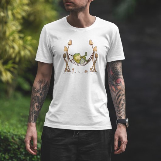T-shirt Frog Chilling Animal Dans Hammock