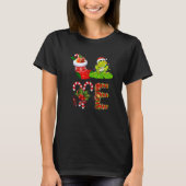 T-shirt Frog Christmas Lights Led Santa Hat Christmas (Devant)