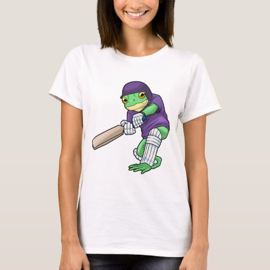 T-shirt Frog Cricket Cricket bat Sports (Devant)