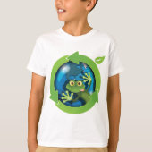 T-shirt Frog Earth Day Recycling Eco Friendly (Devant)