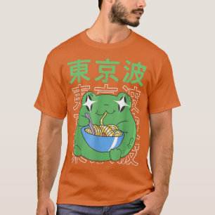 T-shirt Frog Eating Ramen Japan Cottagcore Aesthetic Kawa