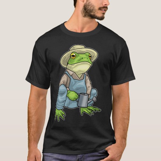 T-shirt Frog Farmer Watering can Farm (Devant)