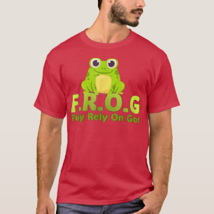 T-shirt FROG funny definition fully rely on god