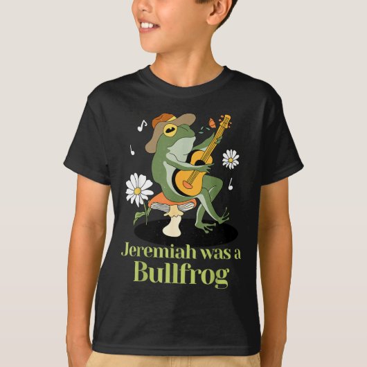 T-shirt Frog Guitar-jeremiah Was Bullfrog Funny Saying (Devant)