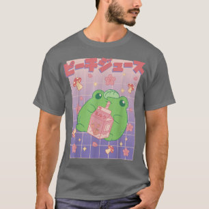 T-shirt Frog Japanese Kawaii Strawberry Milk Japon Mushroo