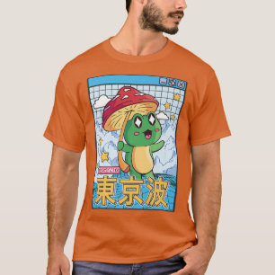 T-shirt Frog Mushroom Kawaii Vaporwave Japan Cottagcore A