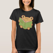 T-shirt frog reading book (Devant)