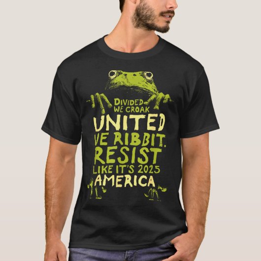 T-shirt Frog Resist Cute Funny  (Devant)